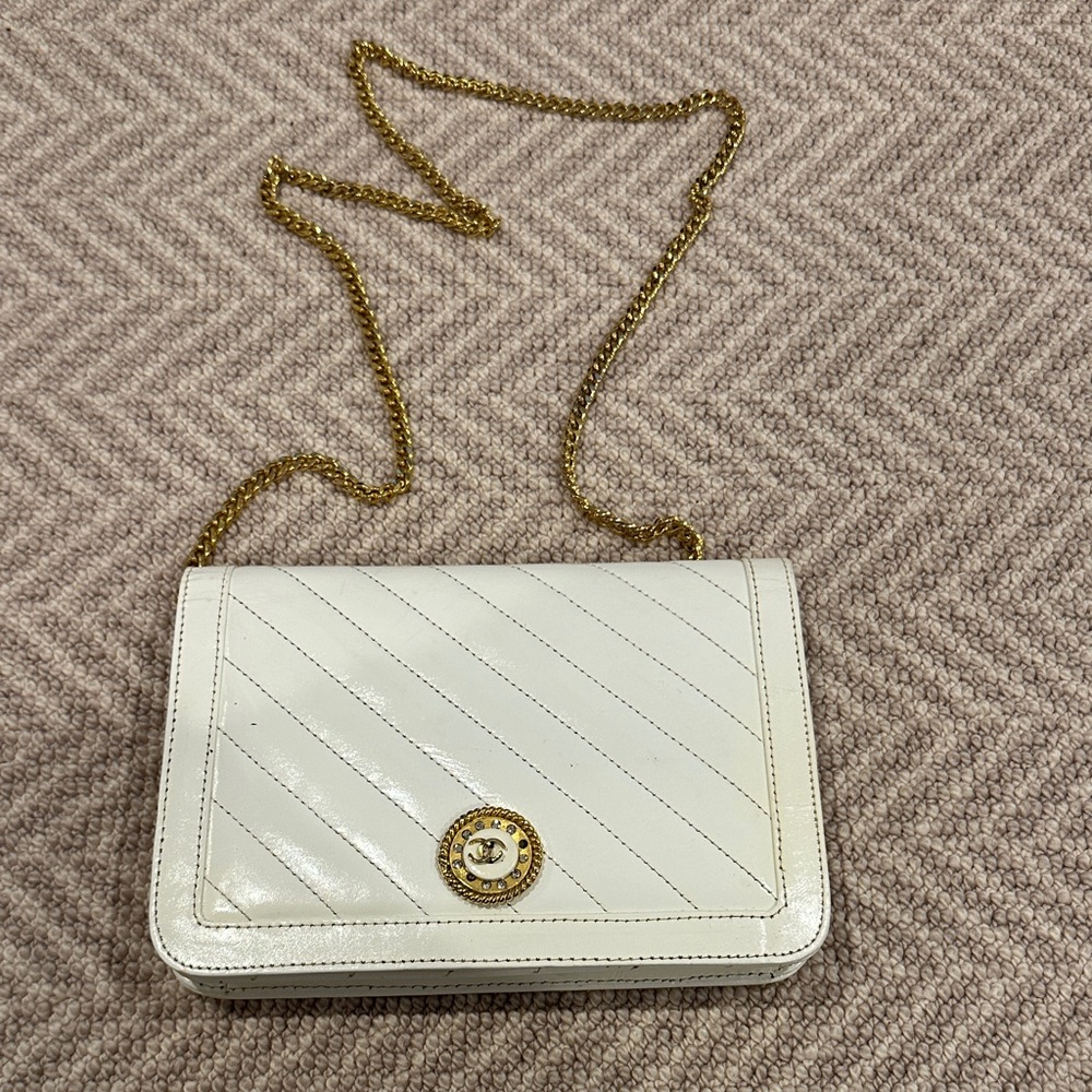 Chanel white crossbody bag